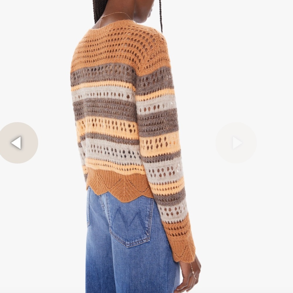 NEW MOTHER THE MOCK NECK SCALLOP JUMPER IN MISTY MOUNTAIN TOP SWEATER - Picture 2 of 10